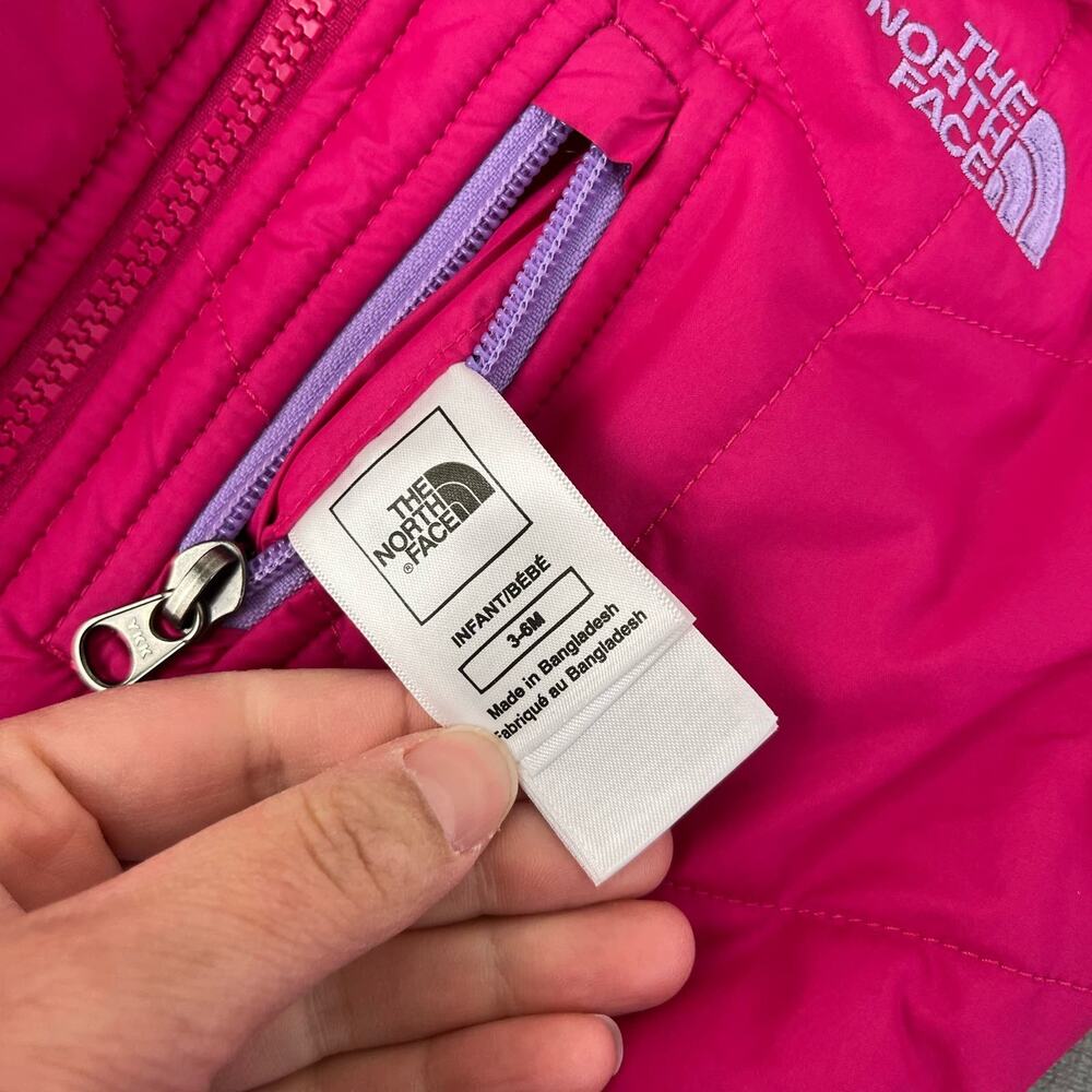 The North Face Girls Reversible Perrito Jacket 3-6 Months - Picture 10 of 13
